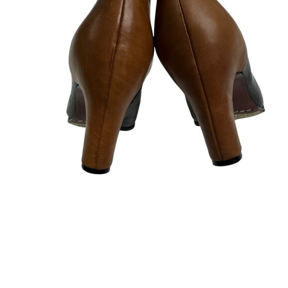 Sam Edelman "Shay" Two-Toned Black/Saddle Booties Women's Size 6M - Picture 6 of 10